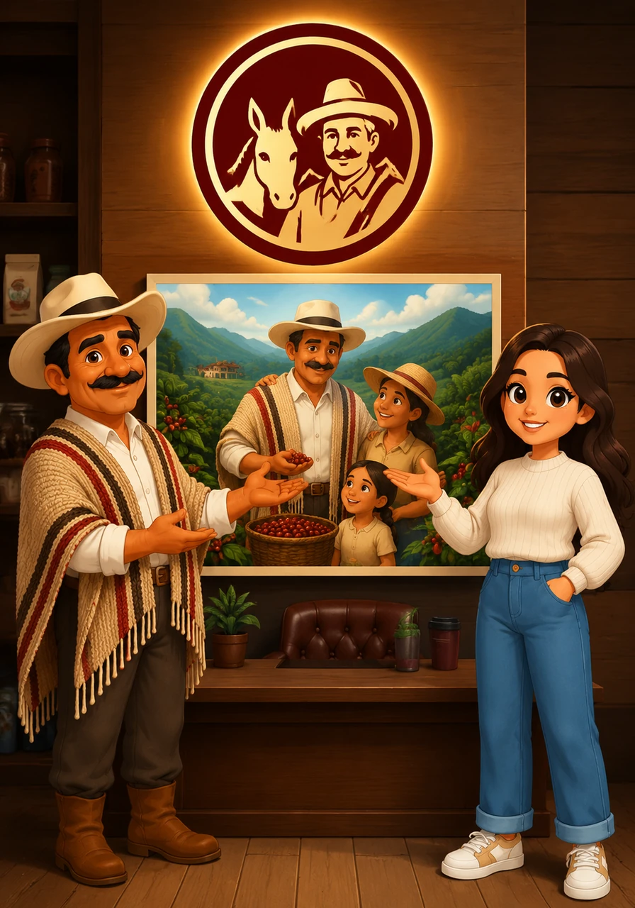 Procafecol S.A., identificada con NIT 830.112.317-1, fue constituida el 27 de noviembre de 2002 y lanzó su marca el 12 de diciembre del mismo año. Su primera tienda abrió en el Aeropuerto El Dorado de Bogotá, operando desde su sede en la Calle 73 No. 8-13 para beneficiar a más de 540,000 familias caficultoras. El logo oficial resplandece junto a una fotografía de un caficultor colombiano compartiendo con su familia en la montaña.