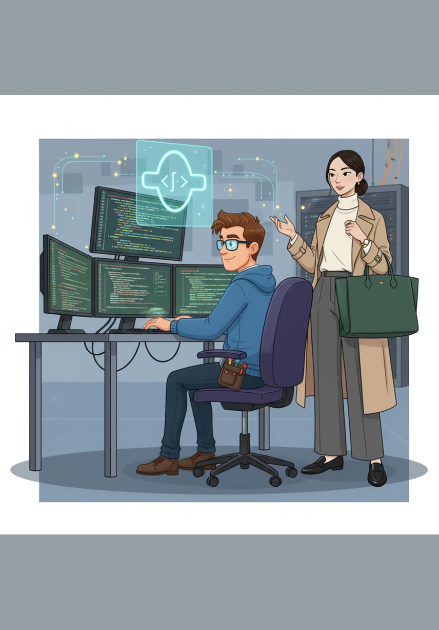 Behind the beautiful pixels, Julian writes the complex code that acts as the business's brain. This logic script calculates distances and balances with surgical precision, ensuring that every financial detail is handled automatically and without error.