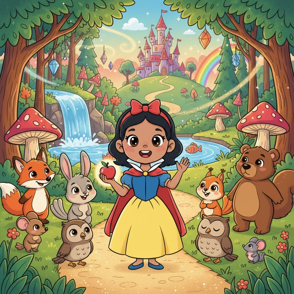 Snowdrop and the Seven Little Friends - Fairy tales