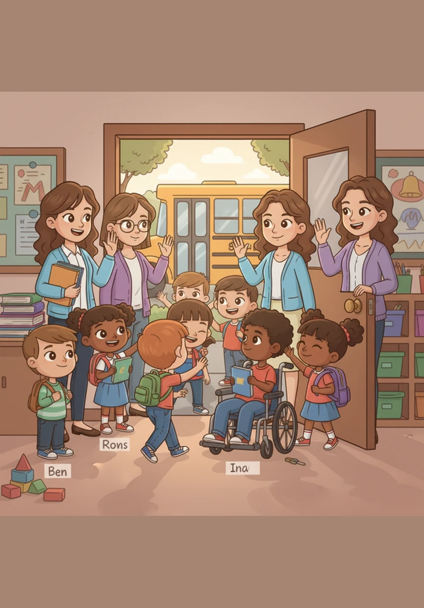 As the final bell rings, there are lots of high-fives and warm hugs at the classroom door. Ms. Lisa and Mrs. Turner wave as the students head to the bus, their backpacks bobbing up and down. Ms. Angelina realizes that while her practicum is over, her journey as a teacher is just beginning.