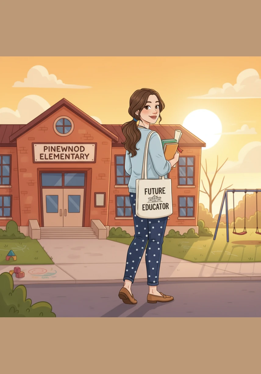 Ms. Angelina walks out of the school building, looking back at the window of Room 1-A one last time. She carries her bag of cards and a heart full of memories of her first twenty-six students. With a bright smile, she steps into the future, ready to change the world, one classroom at a time.