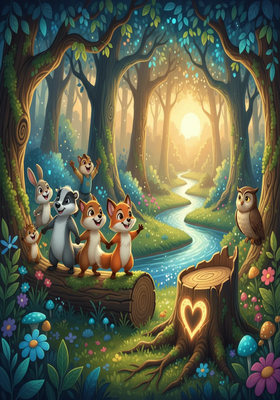Hazel smiled, knowing that she and her friends had made a difference. They had saved their home, proving that even the smallest creatures can achieve great things through teamwork and courage. The Whispering Woods continued to thrive, a testament to their love and dedication.