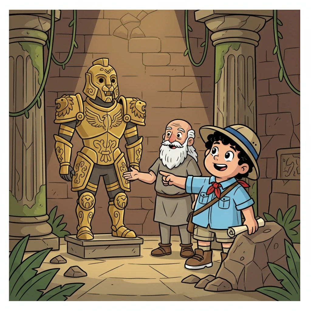 Rehberleri, onlara eski bir uygarlığa ait bir savaşçının zırhını gösterdi. Zırhın üzerindeki işlemeler, savaşçının cesaretini ve gücünü anlatıyordu. Efe, savaşçının hikayesini dinlerken kendini o dönemde hissetti.