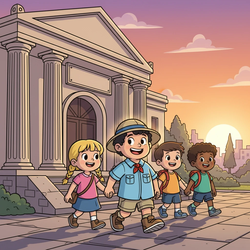 Gün sonunda, Efe ve arkadaşları müzeden ayrılırken mutluluktan ışıl ışıldılar. Arkeoloji müzesi gezisi, onların tarih ve keşif dolu dünyasına açılan büyülü bir kapı olmuştu.