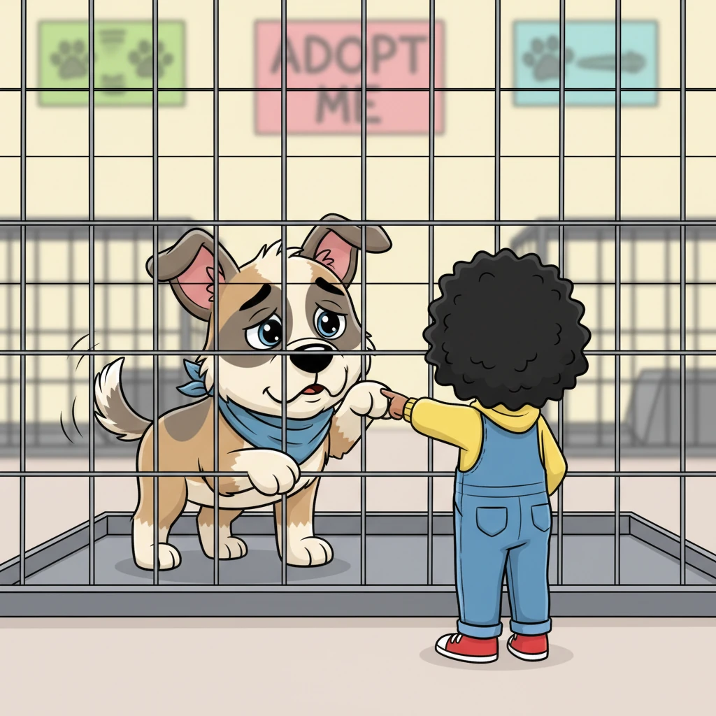 Whenever a family paused near his section, Pip's tail would perk up, thumping a rapid rhythm against the floor. His ears would perk, and a hopeful whine would escape his lips. He imagined them choosing him, taking him home to a soft bed and endless belly rubs.