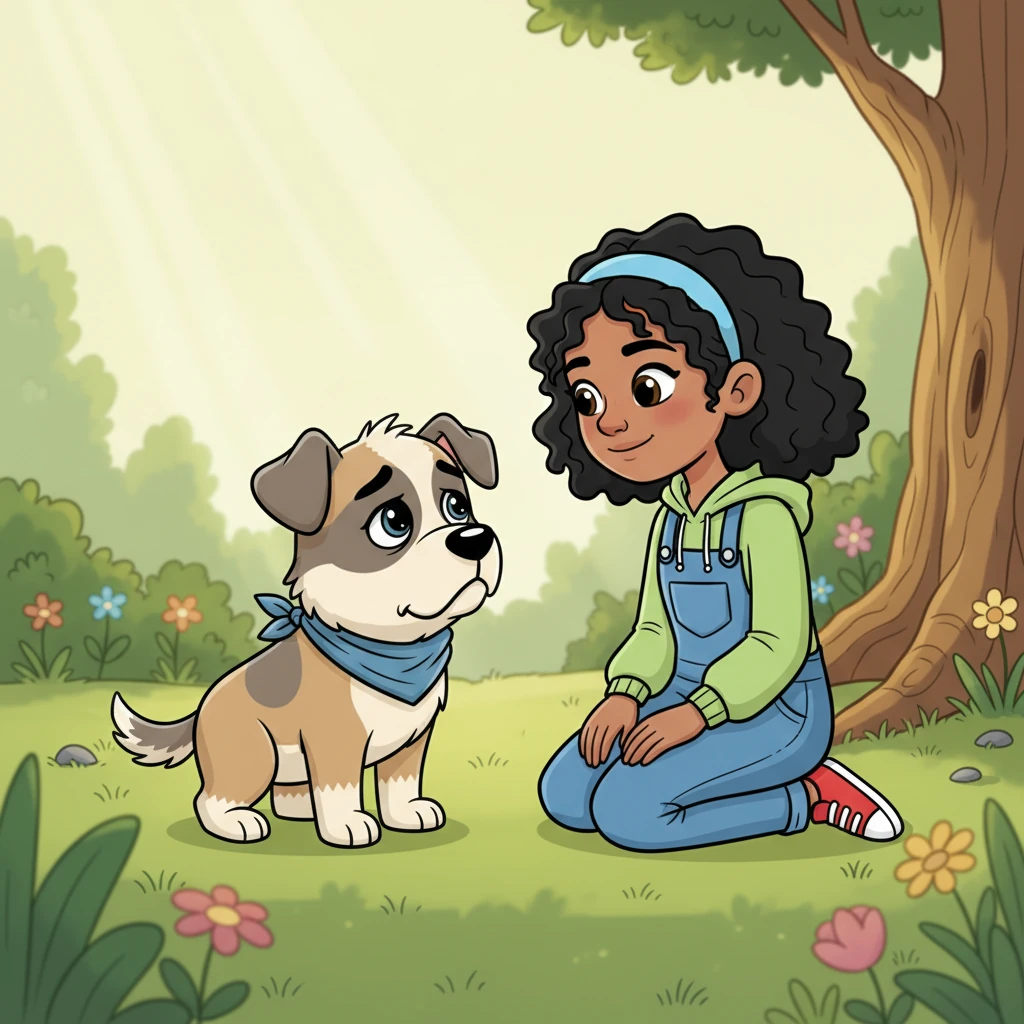 With a graceful movement, the woman knelt down, her face now perfectly level with Pip's. She didn't reach in immediately, but simply sat there, gazing at him with a warm, comforting smile. Pip felt a strange calm wash over him, different from all the times before.