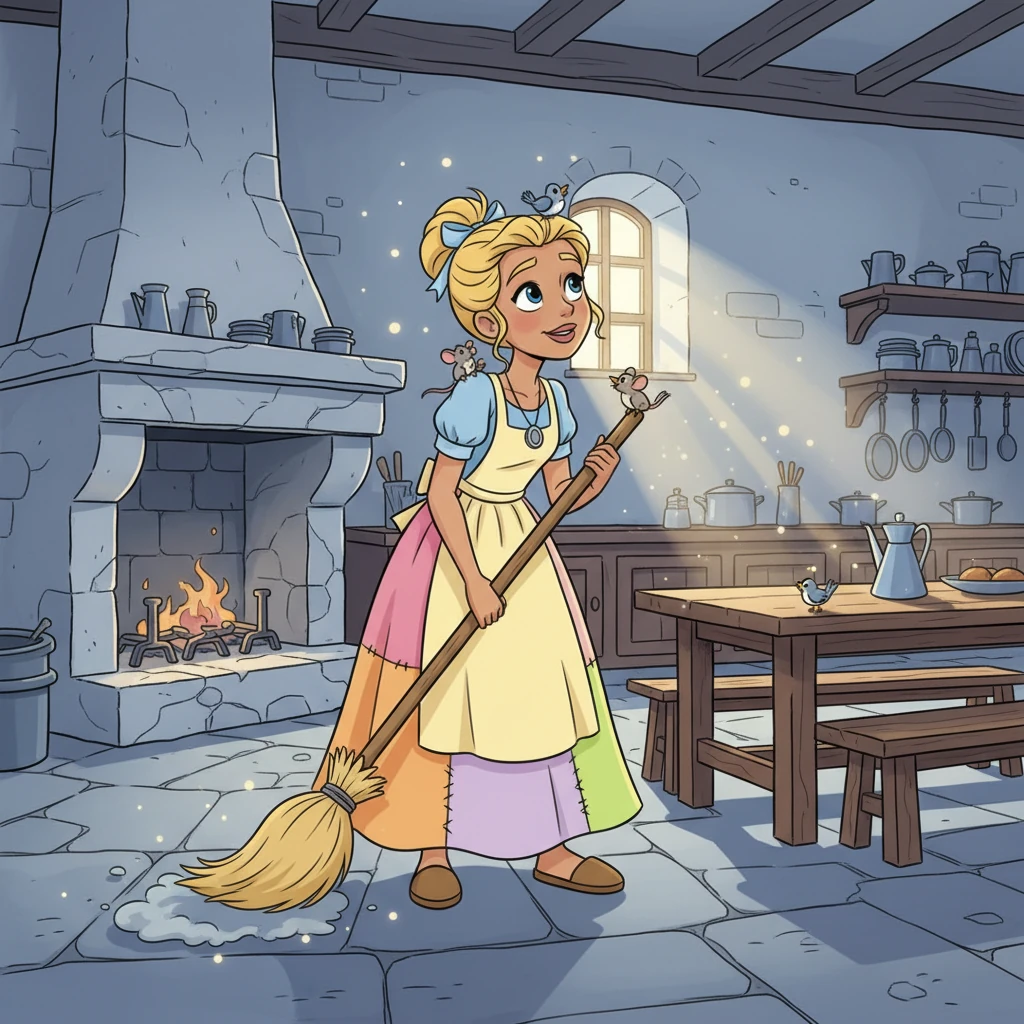 Despite the harsh treatment, Ella never lost her gentle spirit. She found small joys in talking to the mice and birds that visited her in the kitchen. She often dreamed of a different life, even as she swept the cold stone floors.
