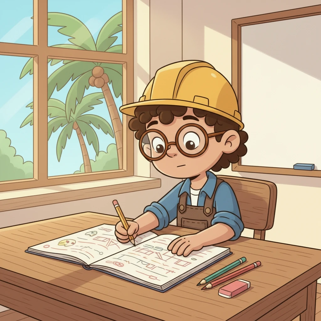 He remembers learning all his amazing skills at a special school in beautiful Puerto Rico. Palm trees swayed gently outside his classroom window as he studied hard to become a master designer.
