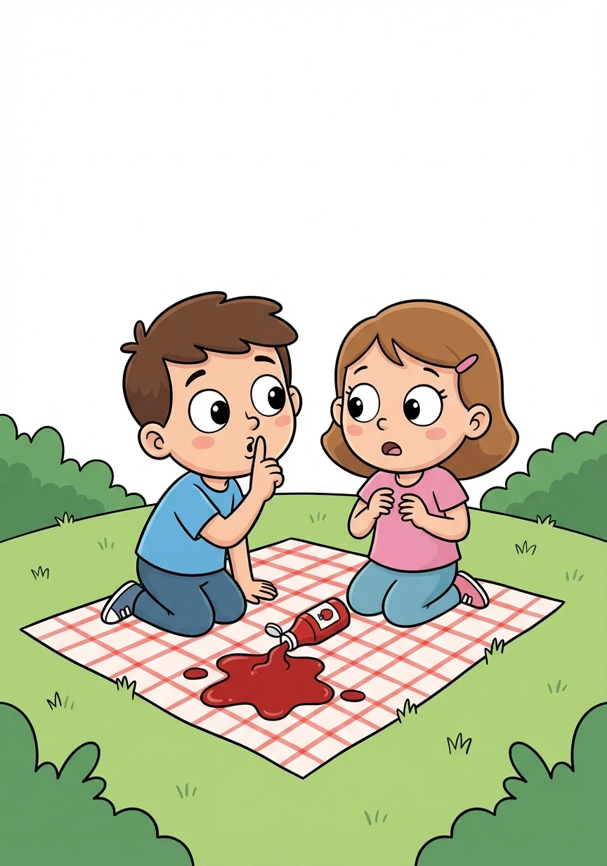 With a swift, brutal motion, Ethan silenced Sarah forever. The picnic blanket became stained with crimson, a stark contrast to the idyllic setting.
