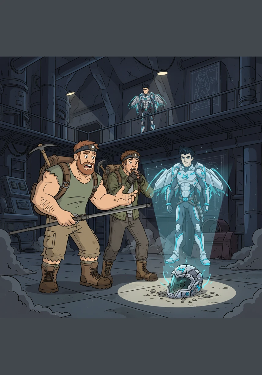 Ethan leads them to a second discovery: the computer-themed animatronic Lolzhax, slumped against a rusted pillar. Patrick recognizes the figure from old news reports about the chaos it once caused in the town of Hurricane.