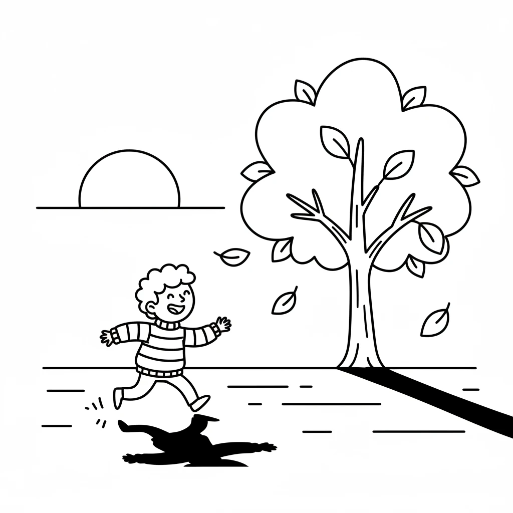 As the sun began to set, casting long shadows, Pip scampered back to his own tree. He felt happy and thankful for the day's adventures. It had been a wonderful day of fall fun and friendship, a perfect Pip day.