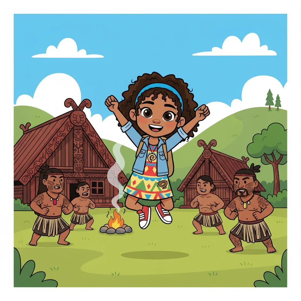 Después, visitaron un pueblo maorí, donde aprendieron sobre la cultura y las tradiciones de los nativos de Nueva Zelanda. Vieron bailes haka y escucharon historias fascinantes.