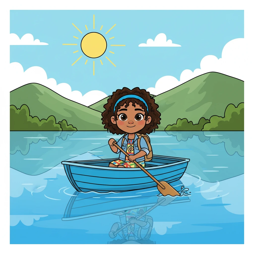 Visitaron el lago Rotorua, un lago tranquilo y hermoso, rodeado de montañas y vegetación exuberante. Navegaron en un bote y disfrutaron del sol y la paz del lugar.