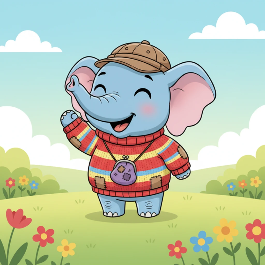 Pip stood tall, his little trunk held high, beaming with pride and a huge smile. He knew now that being small wasn't a weakness, but a wonderful, unique strength that made him special.