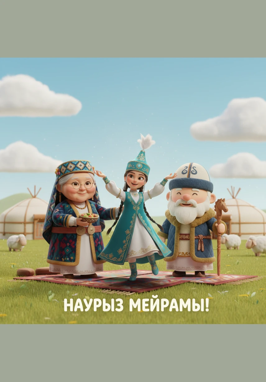 Ауыл ақсақалдары домбыра тартып, күмбірлеген күй шертті. Әуезді музыканың үні кең даланың төсінде жаңғырып, адамдардың көңілін көтеріп, биге шақырды.