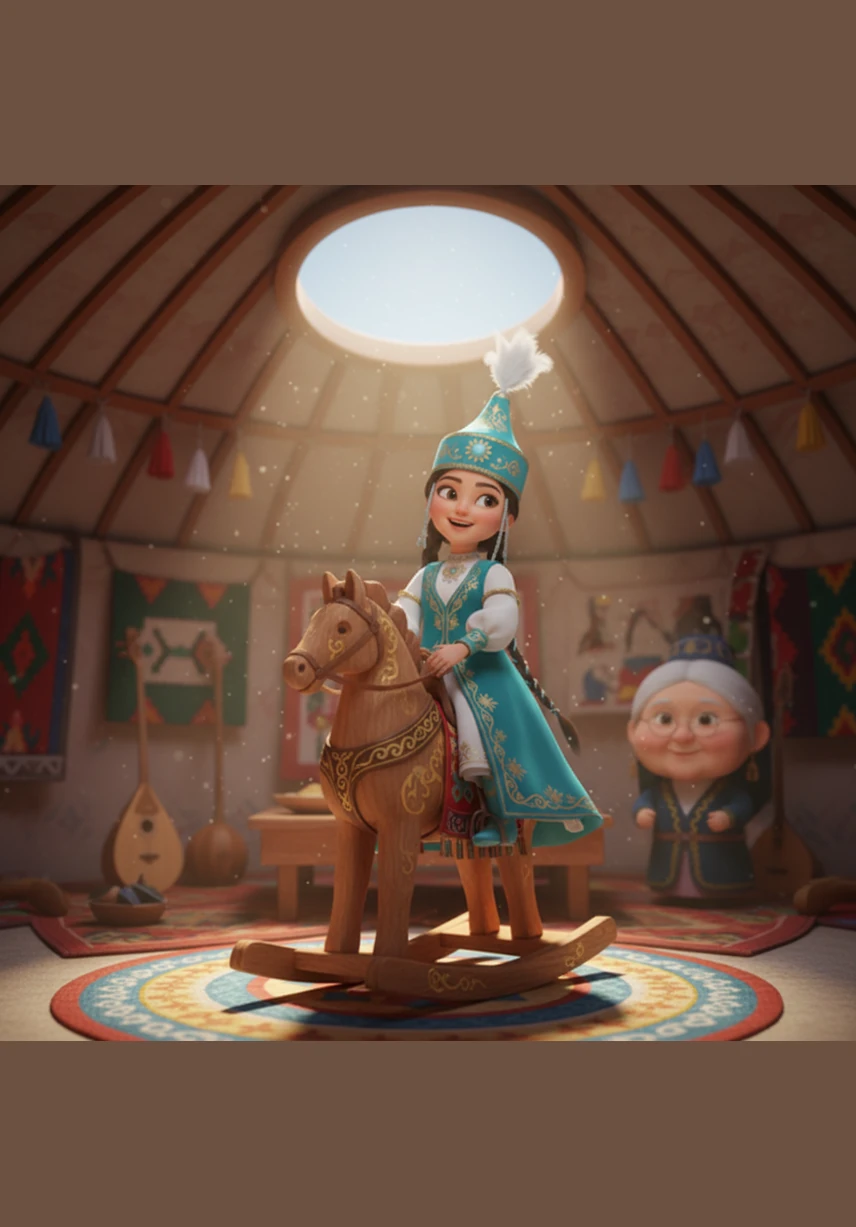 Жастар алтыбақан теуіп, мәз-мейрам болып күлді. Аружан да достарымен бірге көкке биік ұшып, бетіне соққан көктемнің салқын самалын сезініп, бақытқа кенелді.