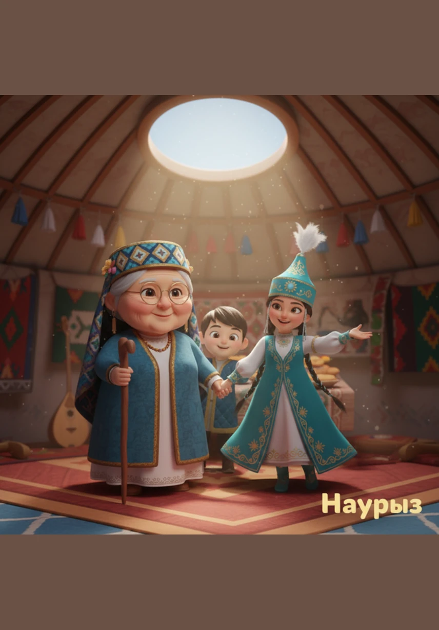 Аружан жұлдызды аспанға қарап, келе жатқан жаңа жылдың берекелі болатынына сенді. Оның кішкентай жүрегі үлкен қуаныш пен мейірімділікке толып, көктемгі жаңаруды сезінді.