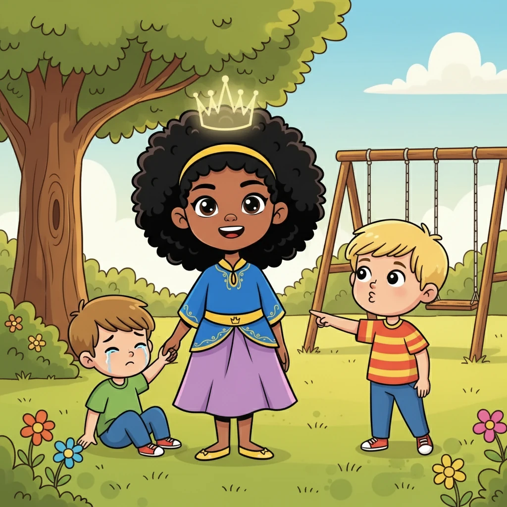 The next morning, Elara felt a change within. Remembering the dream, she decided to be braver and kinder. She helped a younger child who was crying, and when another child teased her, she responded with a smile, showing more patience.