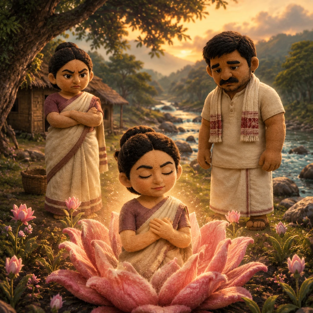 Tajimola: The Girl Who Became a Flower - fairy-tale