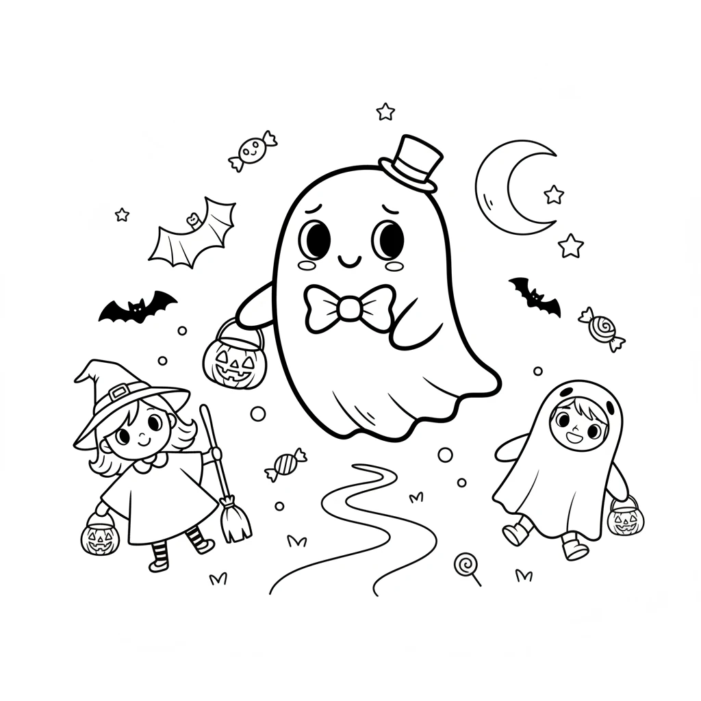 coloring pages halloween by Mu Ryan
