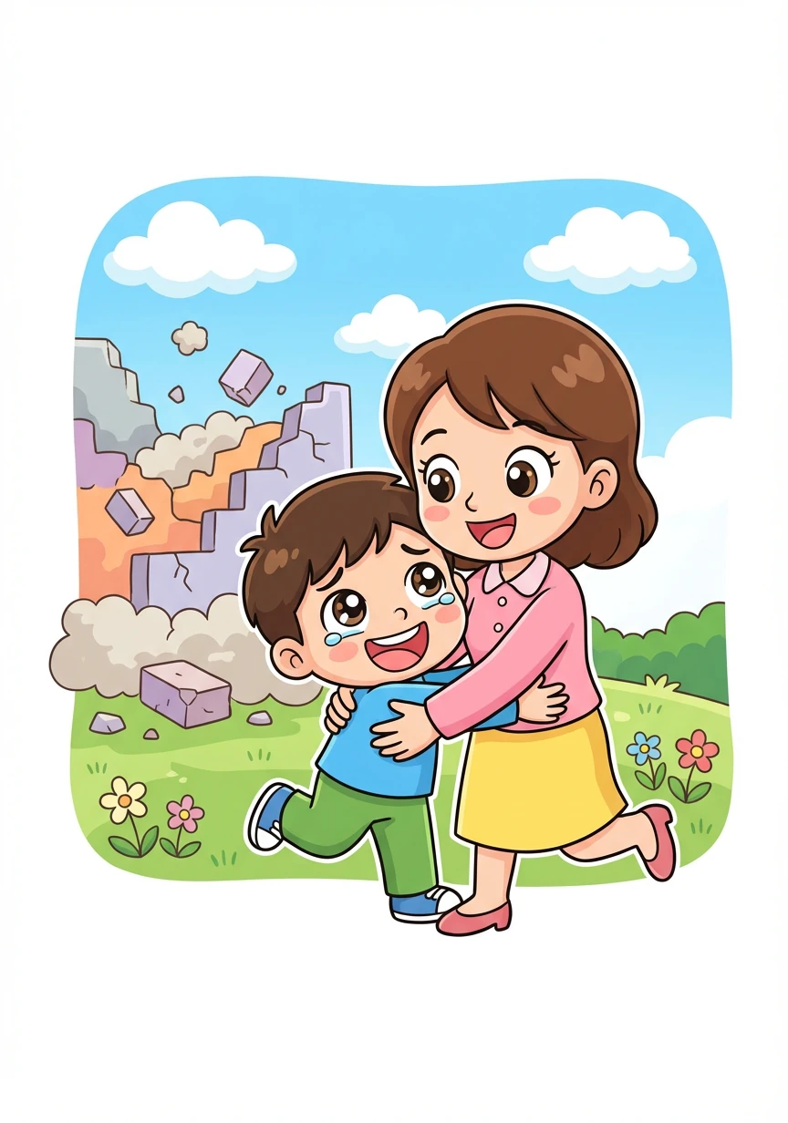 Hiroki e sua mãe fogem da base em ruínas. Eles se abraçam, aliviados e felizes por estarem juntos novamente. Hiroki provou sua coragem e amor.