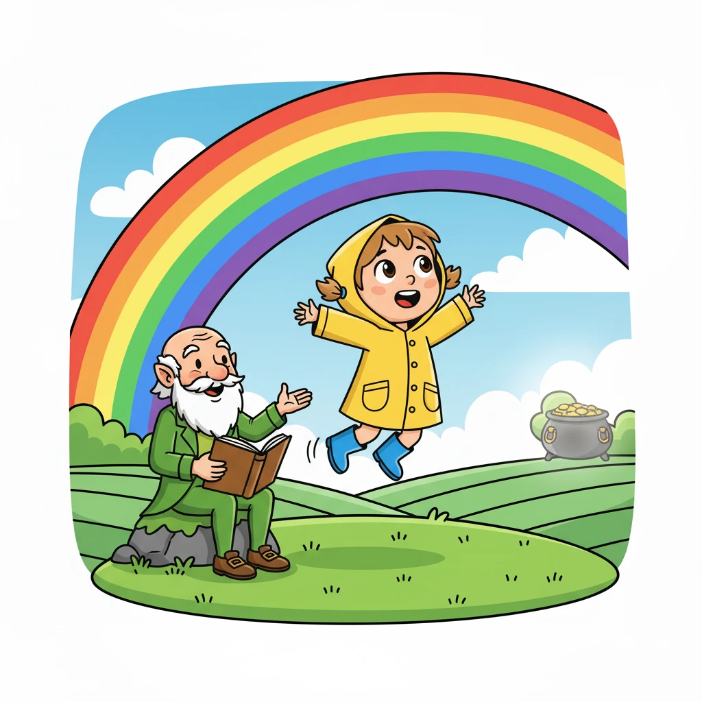 Lila, maravilhada, perguntou sobre o pote de ouro. Finn sorriu e explicou que o verdadeiro tesouro estava na curiosidade e no aprendizado.