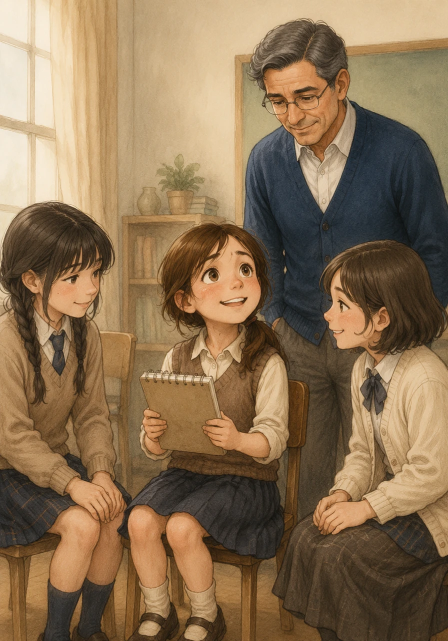 Sitting happily among her friends with her own sketchpad, Lila realized a beautiful truth that she would carry with her forever. While sparkly gel pens and glittery erasers were wonderful to look at, they could never compare to the true magic of kindness and honesty. The real treasure wasn't something she could hold in her hand, but the trust she shared with the people she loved.