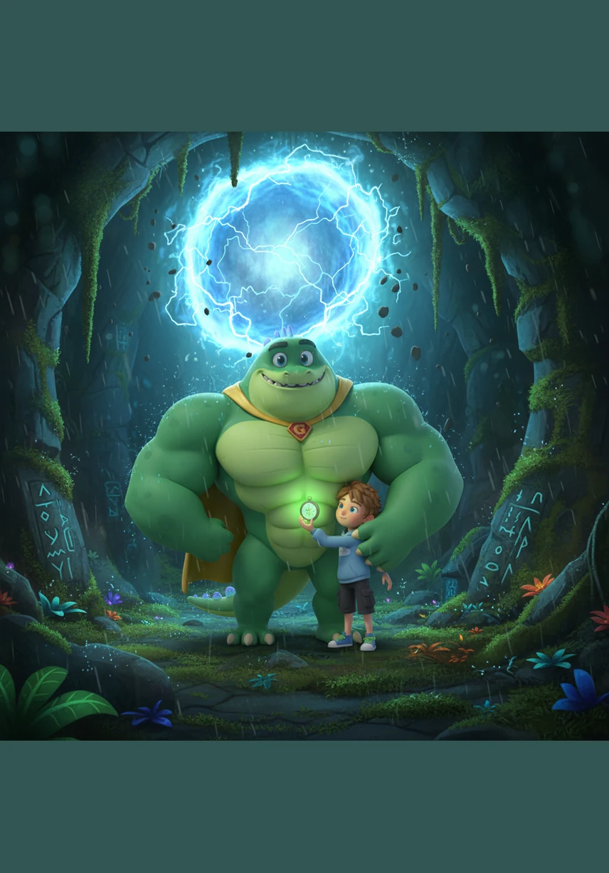 As the downpour intensified, the boys ducked under a large awning to stay dry. Suddenly, the ground began to tremble, and the massive skyscrapers seemed to stretch even higher toward the dark clouds as if the earth itself was shifting beneath their feet.