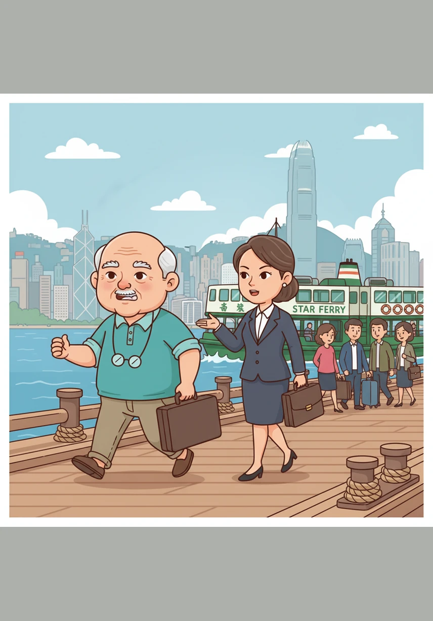 During a walk along the Star Ferry pier, a trusted financial advisor introduces Mr. Chan to the concept of a Qualifying Deferred Annuity Policy. The sea breeze carries a sense of hope as he listens to how he can save for retirement while reducing his current tax burden.