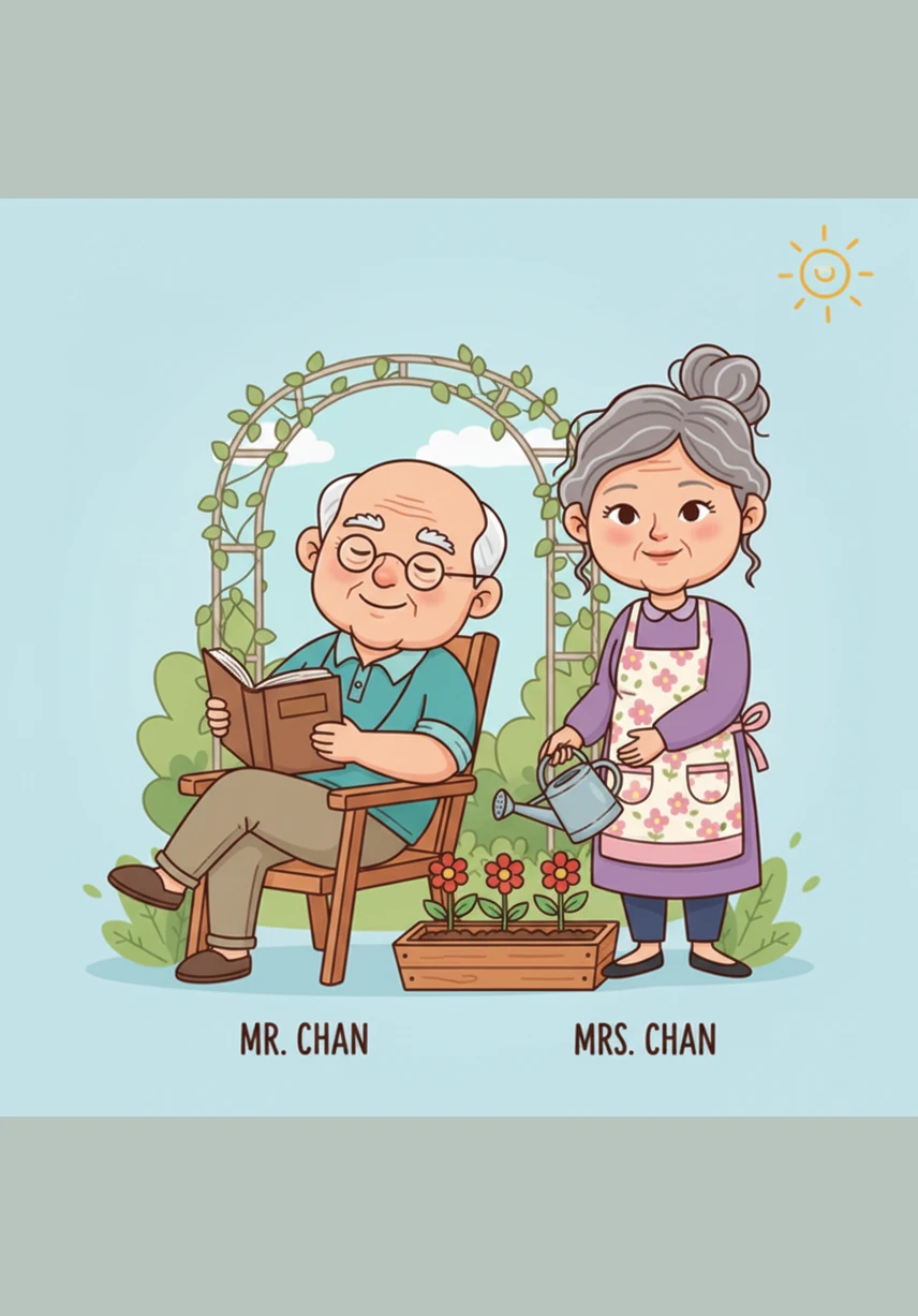 Resting on a bench in a peaceful garden, Mr. Chan watches the next generation of professionals rush by in the distance. He smiles contentedly, knowing that his smart choice years ago has truly turned his retirement into a golden era of fulfillment.
