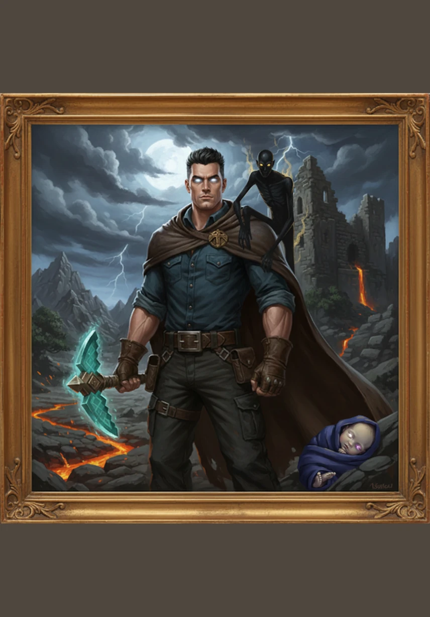 From the high balcony of the End City, Vordus watched with a cold, calculating gaze, his long limbs casting a terrifying shadow over the void. The air hummed with the sound of his anger, a low vibration that made the very ground tremble beneath Herobrine's feet.