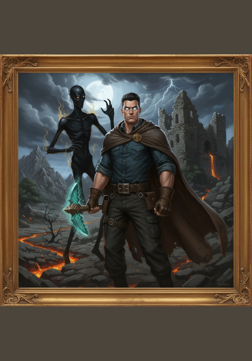 He took a deep breath and leaped into the swirling vortex, feeling the dimensions tear and pull at his soul. He wrapped his cloak tighter around the infant, shielding the tiny life from the chaotic winds of the void between worlds.