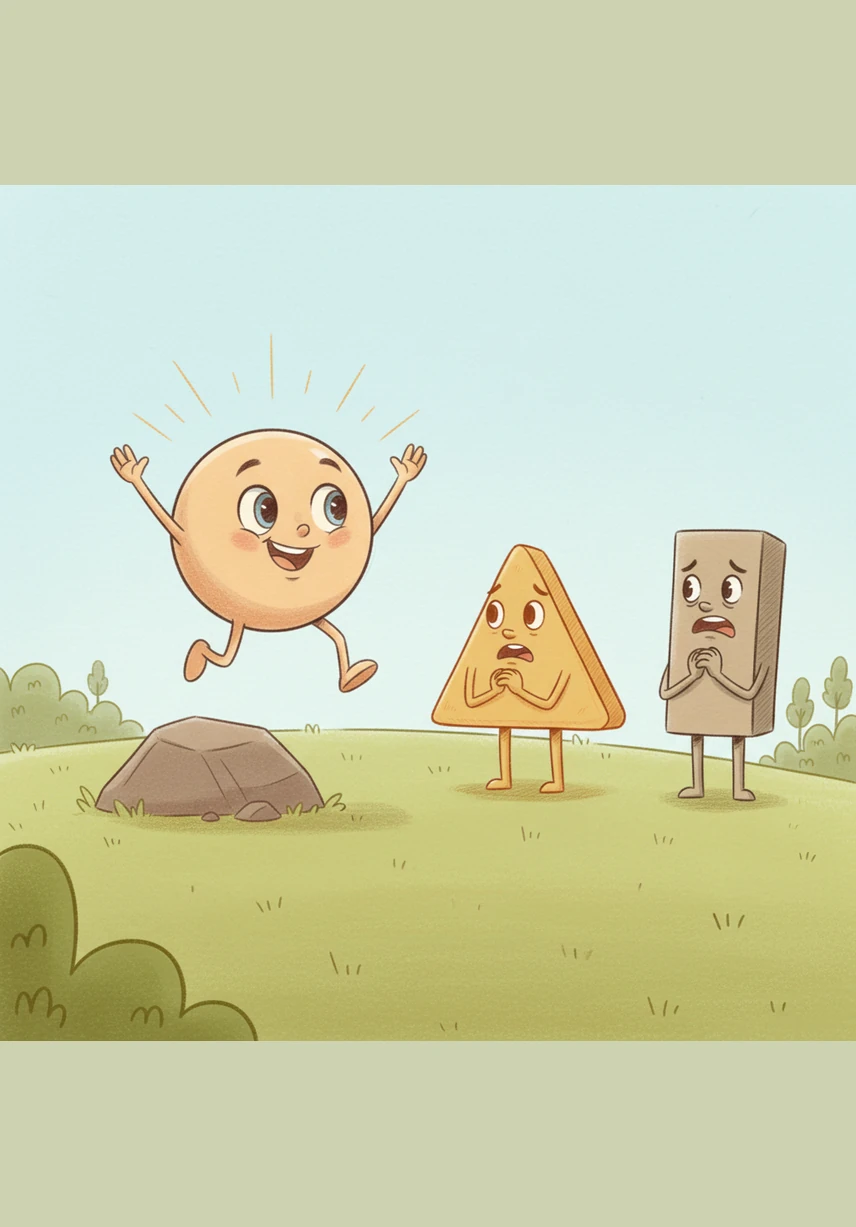 While the others worried, Circlo sat very still and thought as hard as he could. A brilliant idea began to form in his mind, and he jumped up with excitement to tell his friends.