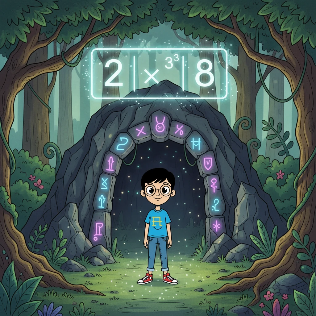 Ormanın kalbinde, garip sembollerle dolu bir mağaraya ulaştı. Mağaranın girişinde, "2'nin 3. kuvveti nedir?" şeklinde bir soru belirdi. Aslan, doğru cevabı bularak kapıyı açtı ve içeri girdi.