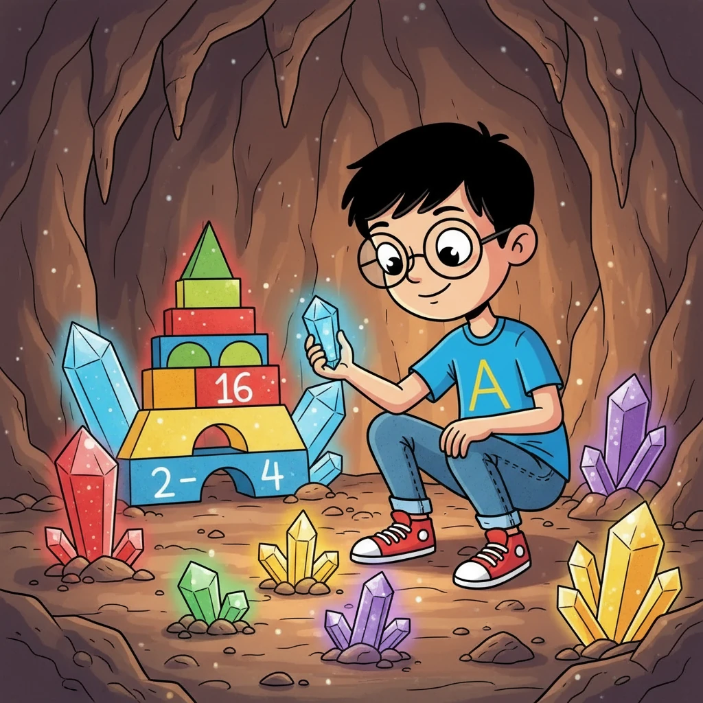 Mağaranın içinde, üslü ifadelerin farklı formlarını temsil eden renkli kristaller vardı. Aslan, her bir kristali inceleyerek üslü ifadelerin gücünü daha iyi anladı. Örneğin, 2'nin 4. kuvvetinin 16 olduğunu keşfetti.