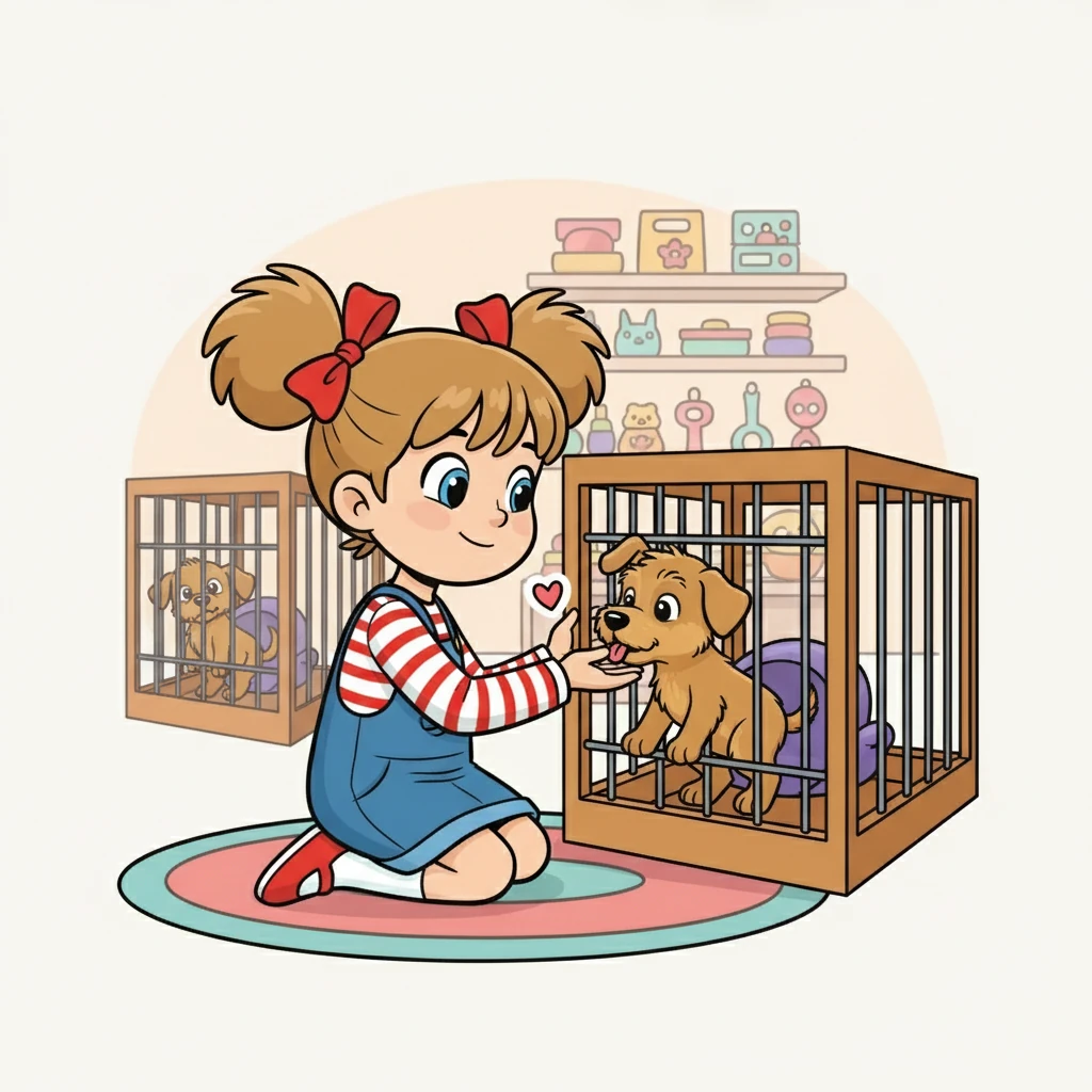 Diana s'agenouilla devant la cage et tendit la main. Le chiot s'approcha prudemment et lécha sa main avec tendresse. Ce fut le coup de foudre ! Elle savait qu'il était celui qu'elle attendait.