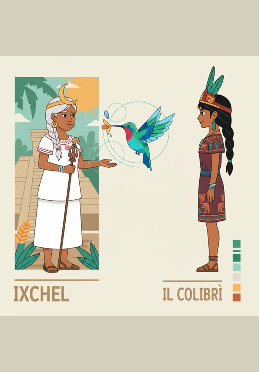 The gods gave the hummingbird a vital mission to carry messages of joy and love between the heavens and the earth. Because it was made of divine light, Ixchel warned that anyone who dared to harm or imprison the bird would lose the warmth and beauty within their own heart.