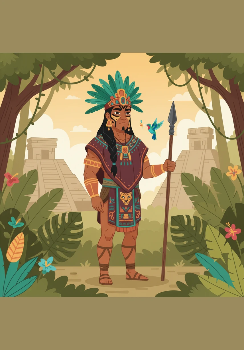 A powerful voice echoed through the trees, declaring that those who steal freedom from others will find their own hearts turned to stone. Balam felt a heavy coldness settle in his chest, and from that day on, he could no longer feel the warmth of the sun or see the vibrant colors of the world.
