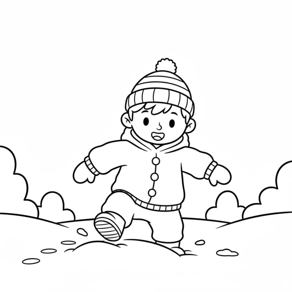 Flicker stepped carefully into the soft, deep snow. His paws made little prints as he explored. The air was crisp and cold, making his nose wiggle with excitement.