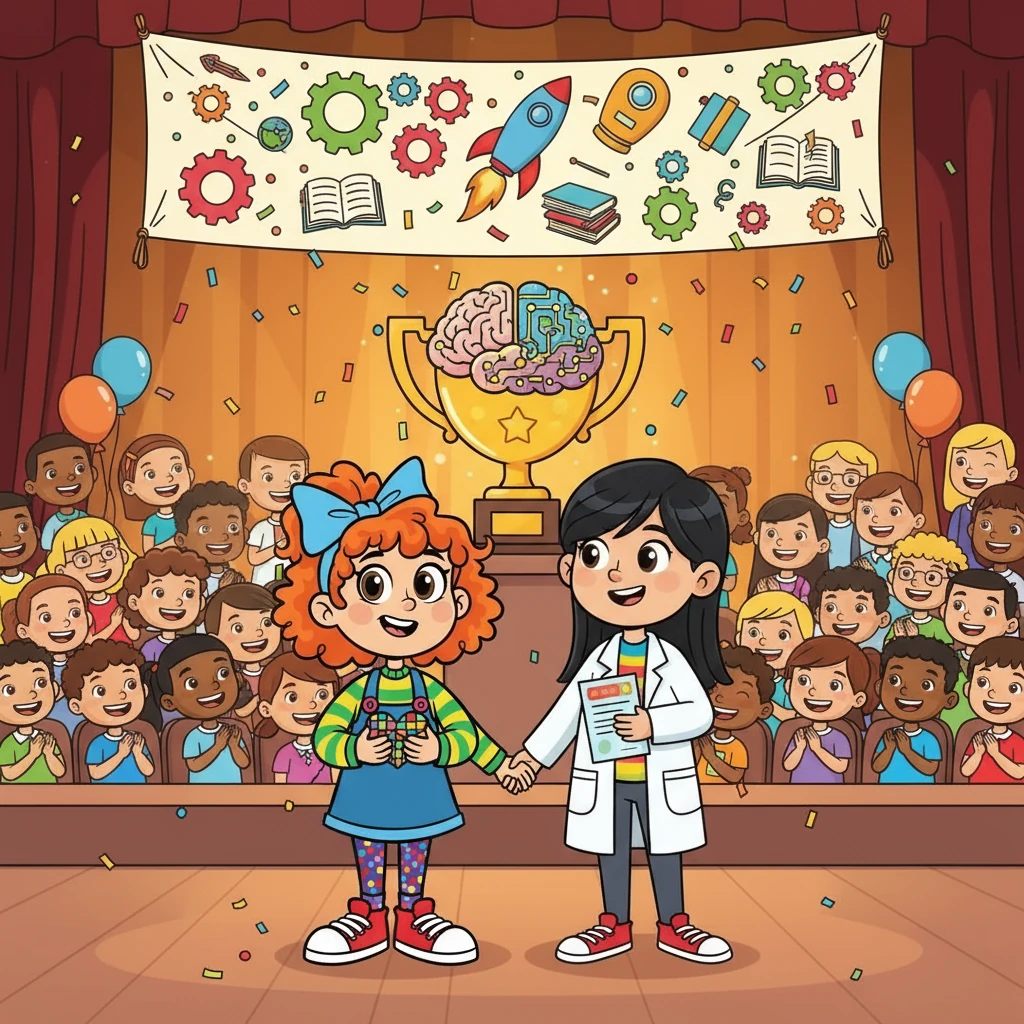 Конкурста алардын долбоору жеңишке жетишти. Элвира менен Дария достуктун күчүн, кыял менен илимдин маанисин түшүнүп, эң мыкты достордон болуп кала беришти.