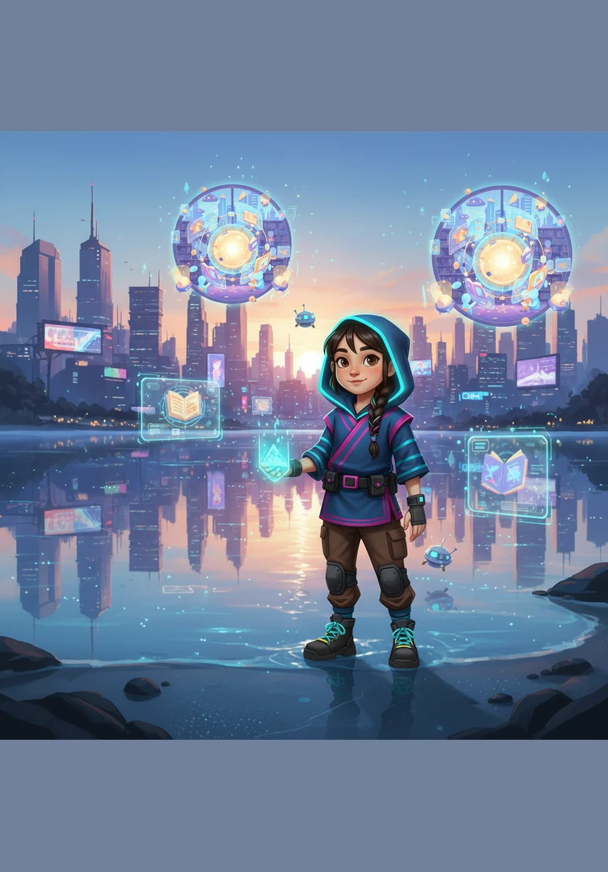 From that day on, every morning Ailu went to the lake and began her storytelling. She recalled ancient legends and invented new ones, while the clear water of the lake listened intently to every word she spoke.