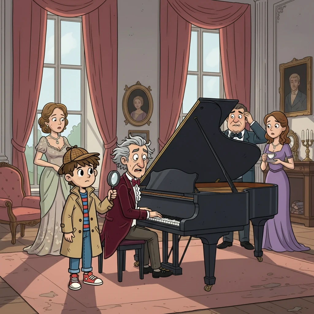 Nella villa, Marco incontra il proprietario, un famoso pianista, e alcuni ospiti. Tutti sembrano nervosi. Un'ombra si allunga su un pianoforte a coda, pronto ad essere suonato.