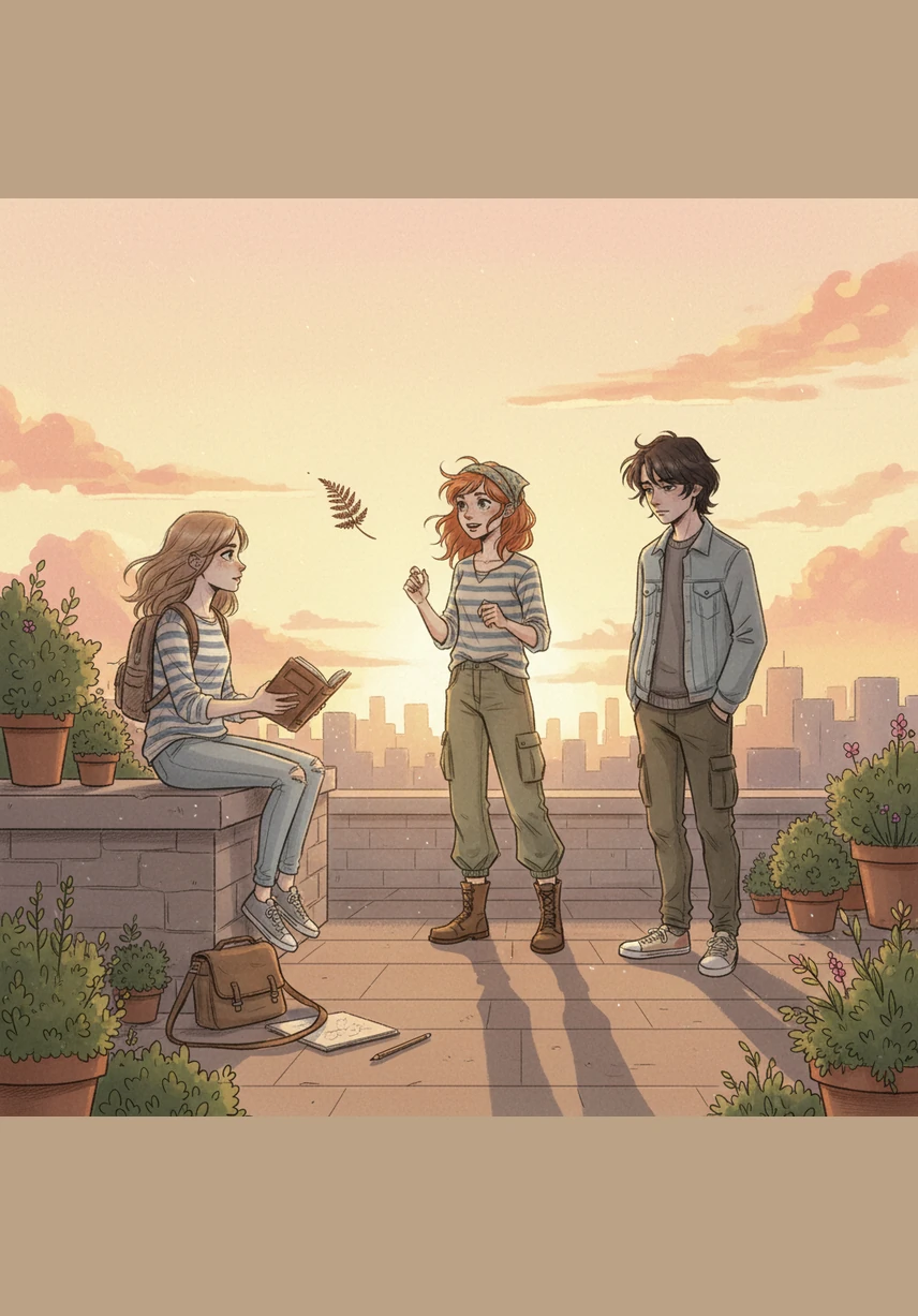 Słońce wschodzi nad miastem, symbolizując nowy początek i oczyszczenie z duszących tajemnic. Lena siedzi na ławce obok Mai i Kacpra, czując, że choć prawda była bolesna, w końcu odzyskała własną tożsamość. Jest teraz silniejsza i pewniejsza siebie, patrząc z nadzieją w przyszłość u boku ludzi, którym naprawdę ufa.