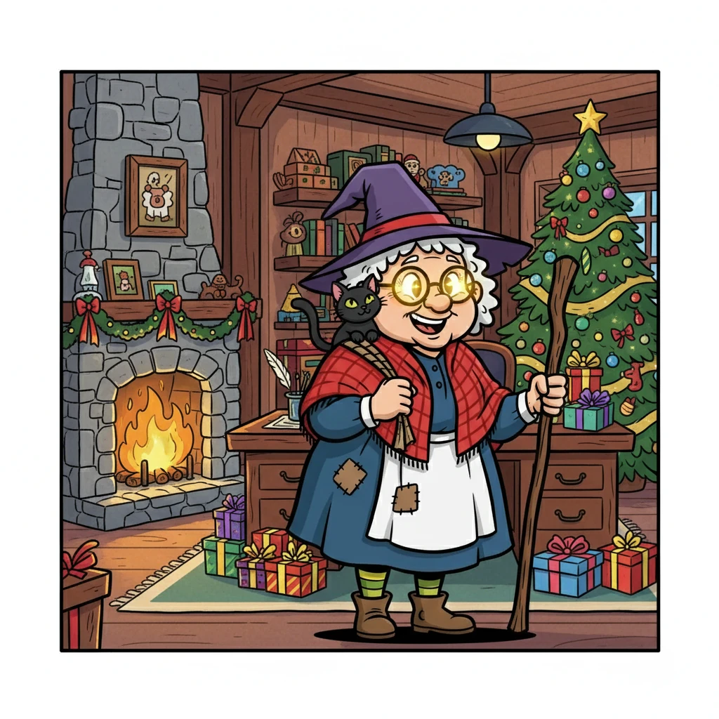 Back in Santa's office, Befana beamed. The firelight danced in her eyes, reflecting the joy she felt. She had found a new purpose, and Christmas felt brighter than ever before.
