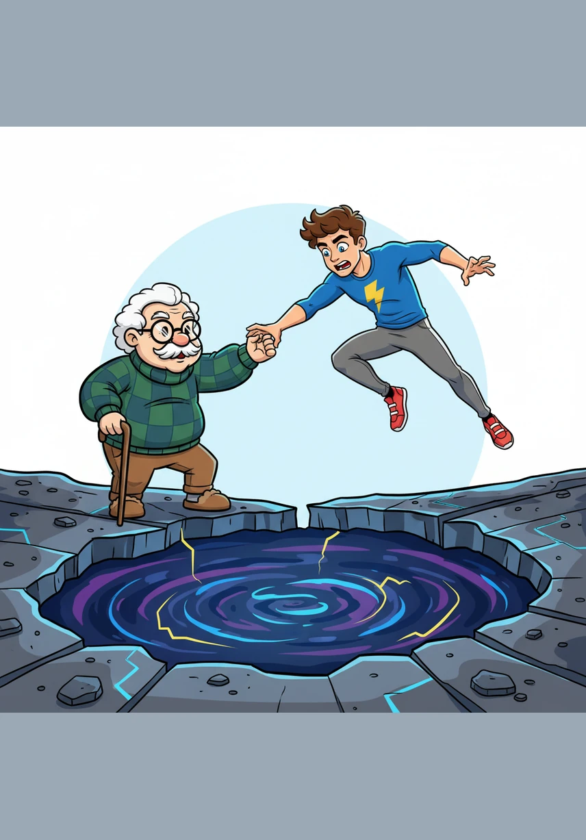 For a moment, the ground trembled, and a section of the path ahead crumbled into the brown liquid. He leaped across the gap, his heart racing as the mud swallowed the fallen earth with a heavy thud.