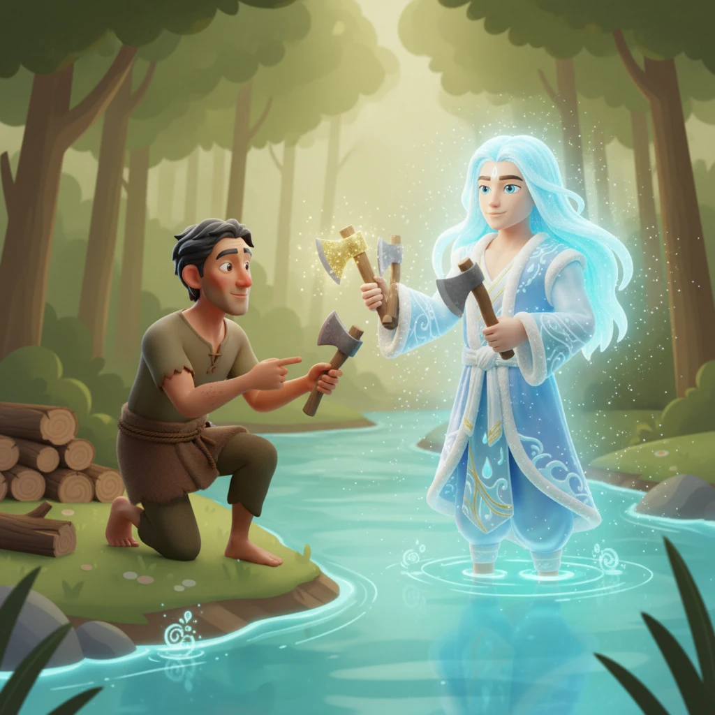 The Honest Woodcutter's Reward - fairy-tale