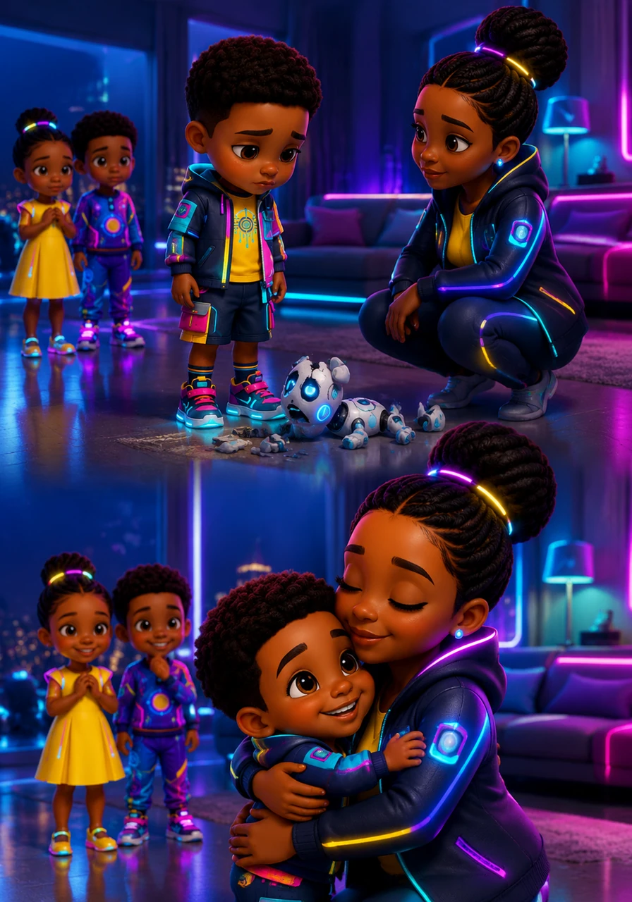 Elisha looks down at a broken toy, his heart heavy with a mistake he made by accident. He bravely goes to his mother and tells her the truth instead of hiding it, finding that honesty brings a proud hug and a much lighter heart.