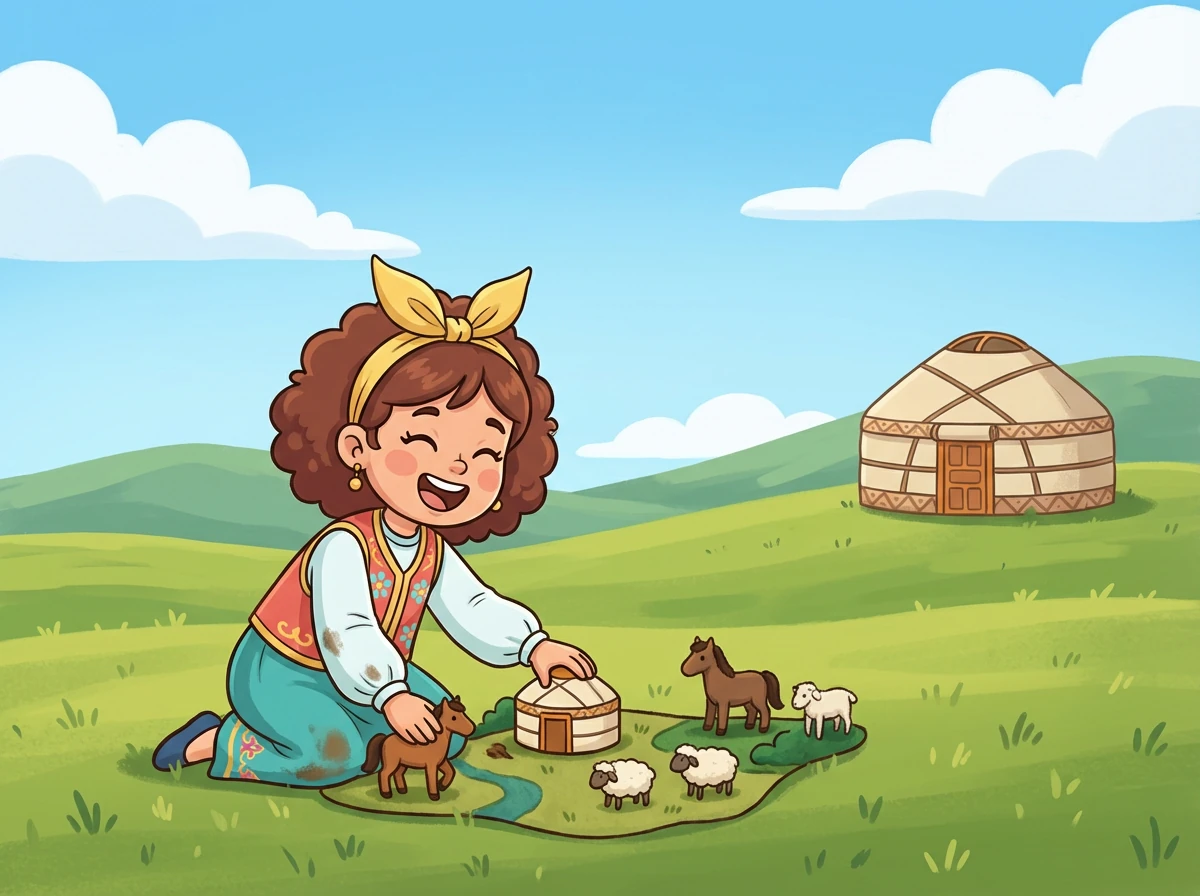 Жамбыл ең үлкені болғандықтан, ол барлық жауапкершілікті өз мойнына алды. Ол жұмыс істеп, отбасын асырауға тырысты. Кішкентай Сауле оған қолдан келгенше көмектесті.