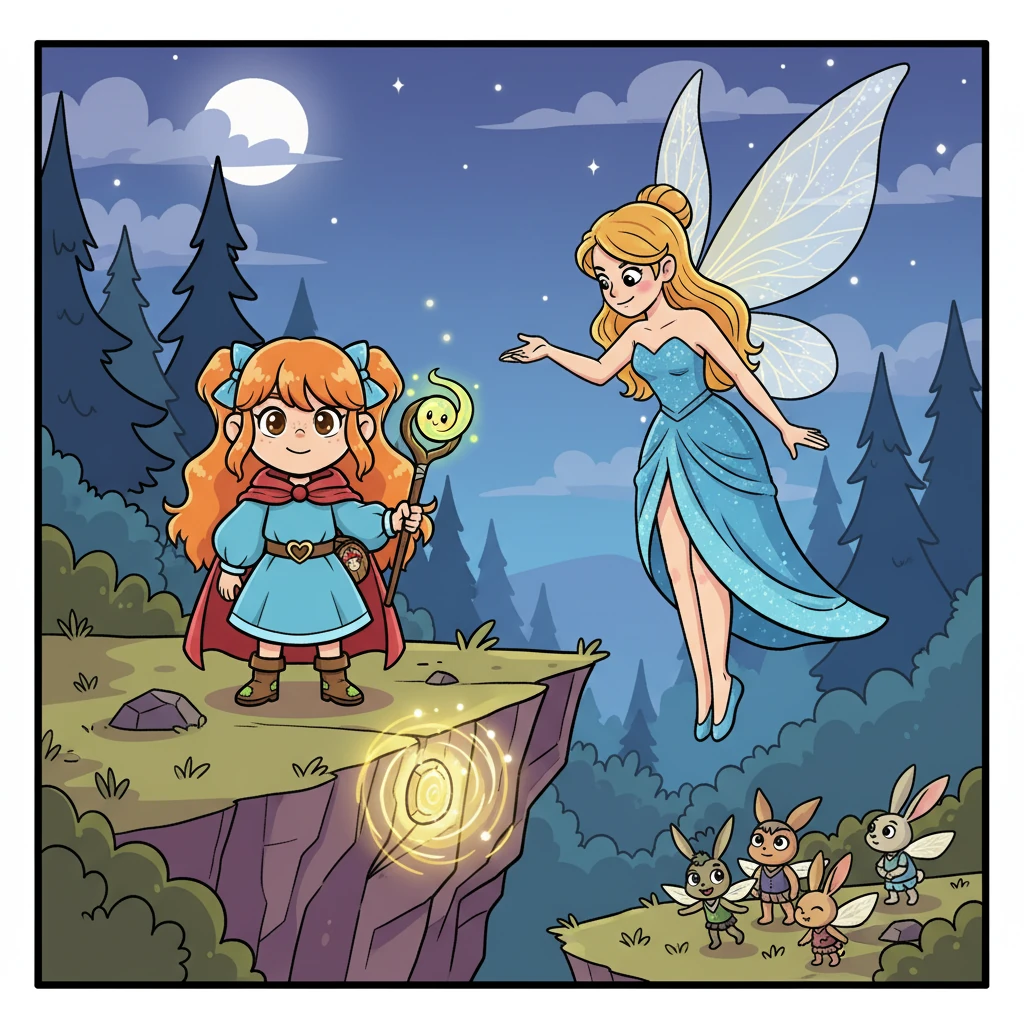 The wise fairy told Elara that only a human could retrieve the lost stone. Elara, filled with a sense of purpose, bravely accepted the quest. She knew she had to help these kind creatures.