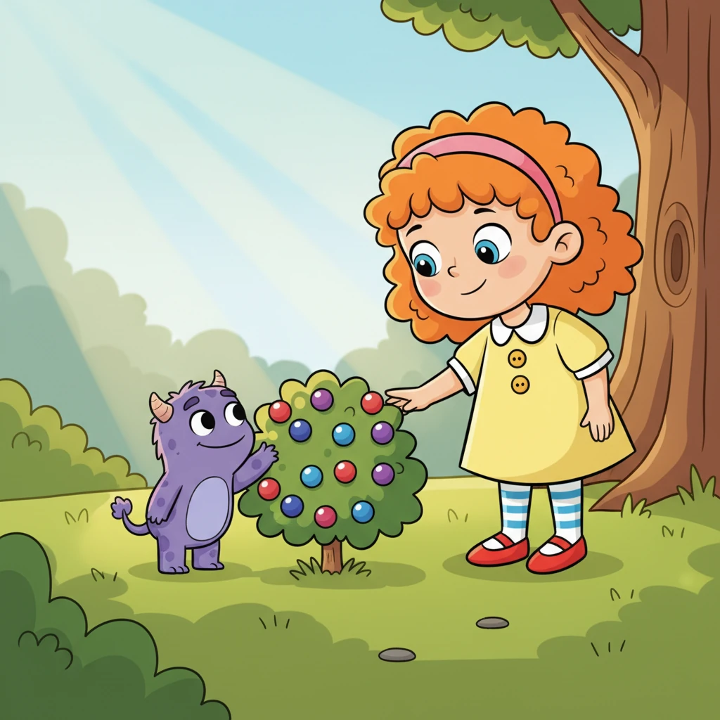 Lily looked at Pip, her frustration fading as she understood his gentle nudges. She realized he was trying to tell her something important. Maybe, just maybe, they could find a way to get the berries together, as friends.